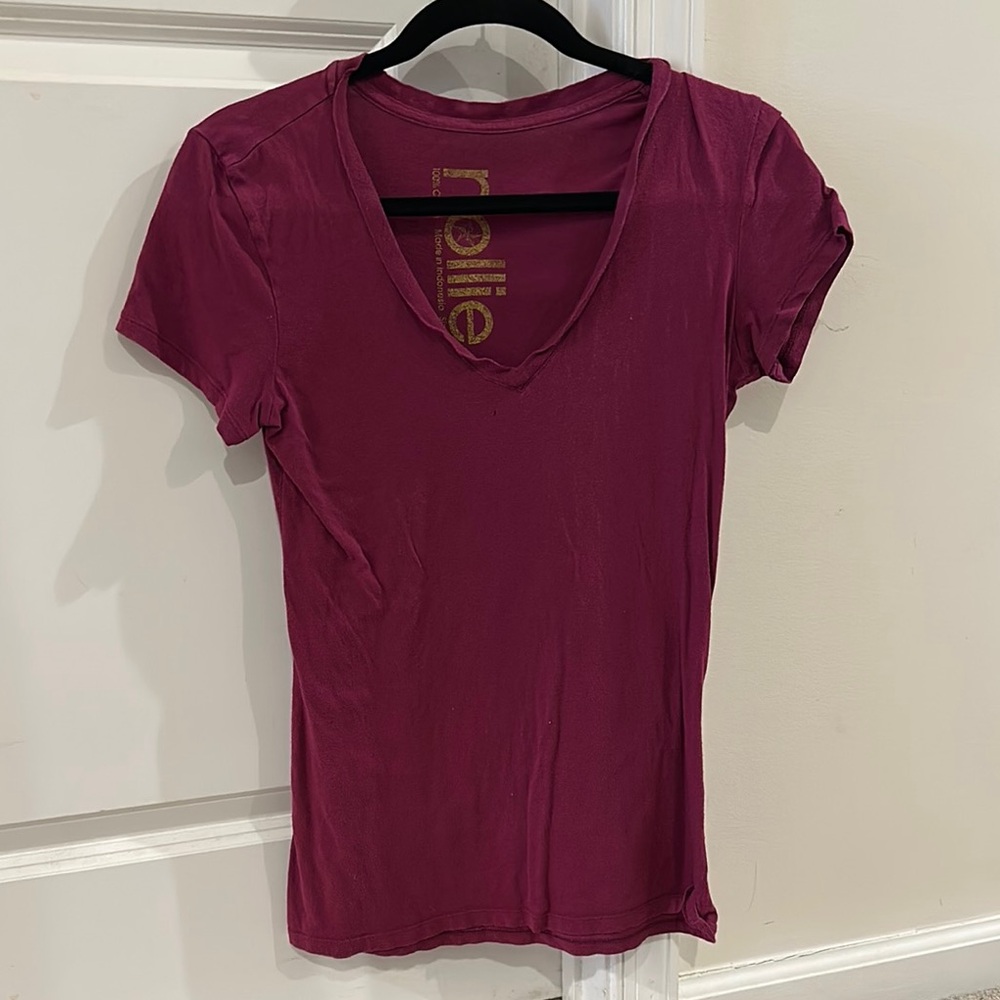 Purple Short Sleeve Tee Top